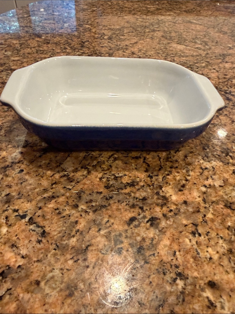 Emile Henry made in France Blue Rectangular Baker Casserole Ovenware  Dish
